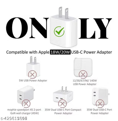 Only For iPhone 20 Watt Charger - Cartoon 3D Design Protective Case